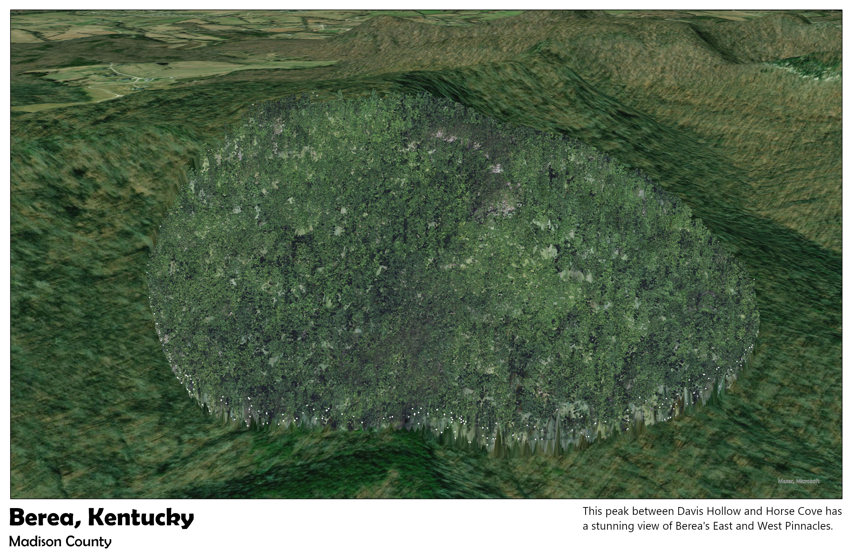 A peak of one of Berea's many mountains